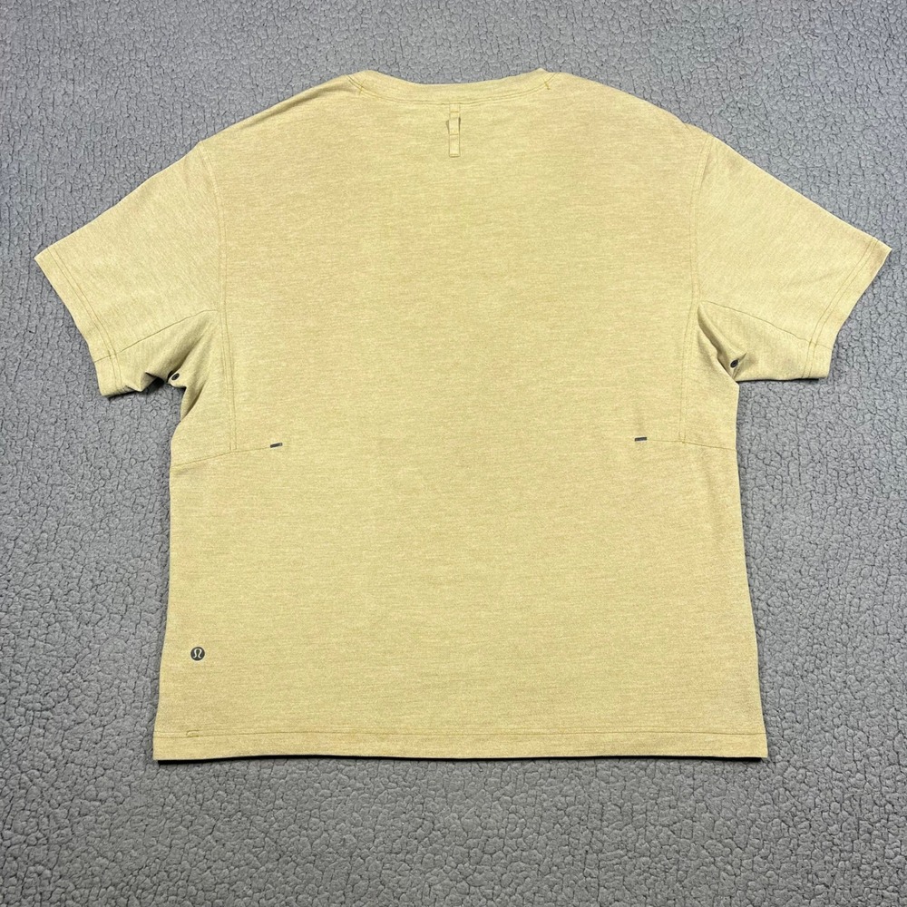 Lululemon Drysense T-Shirt Men L Short Sleeve Better Each Day Athletic Yellow - Picture 8 of 10